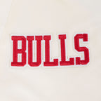 NBA CHICAGO BULLS BEST OF MEN'S RIB SATIN JACKET (EGGSHELL/ RED)