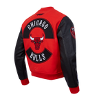 NBA CHICAGO BULLS BORN FOR SPORT MEN'S WOOL VARSITY JACKET (RED/BLACK)