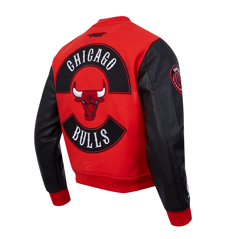 NBA CHICAGO BULLS BORN FOR SPORT MEN'S WOOL VARSITY JACKET (RED/BLACK)