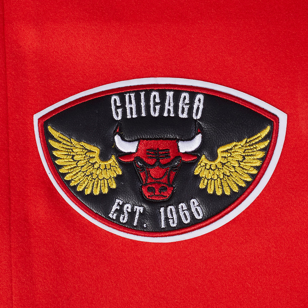 NBA CHICAGO BULLS BORN FOR SPORT MEN'S WOOL VARSITY JACKET (RED/BLACK)