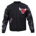 NBA CHICAGO BULLS CLASSIC WOOL MEN'S VARSITY JACKET (BLACK)