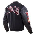 NBA CHICAGO BULLS CLASSIC WOOL MEN'S VARSITY JACKET (BLACK)