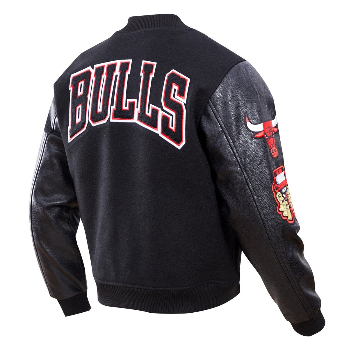 NBA CHICAGO BULLS CLASSIC WOOL MEN'S VARSITY JACKET (BLACK)