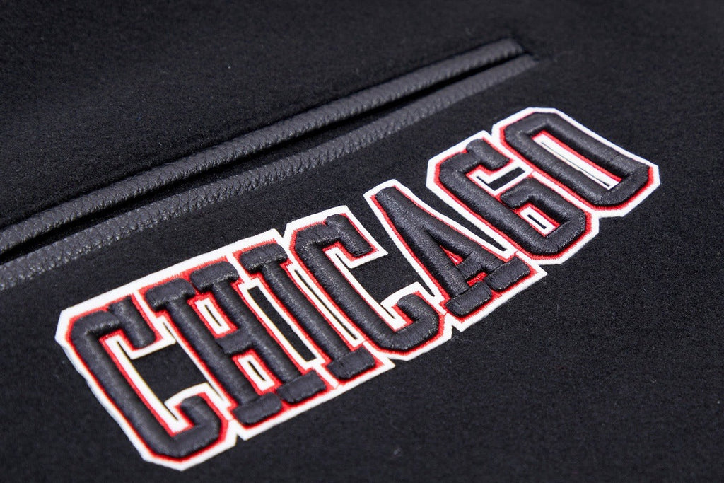 NBA CHICAGO BULLS CLASSIC WOOL MEN'S VARSITY JACKET (BLACK)