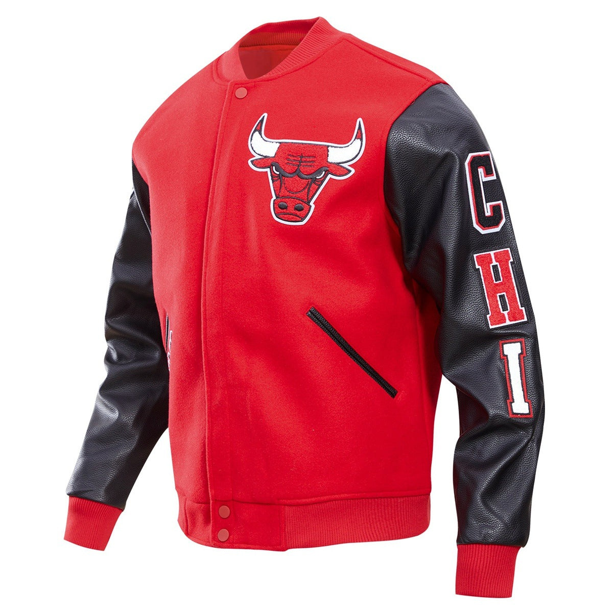 NBA CHICAGO BULLS CLASSIC WOOL MEN'S VARSITY JACKET (RED/BLACK)