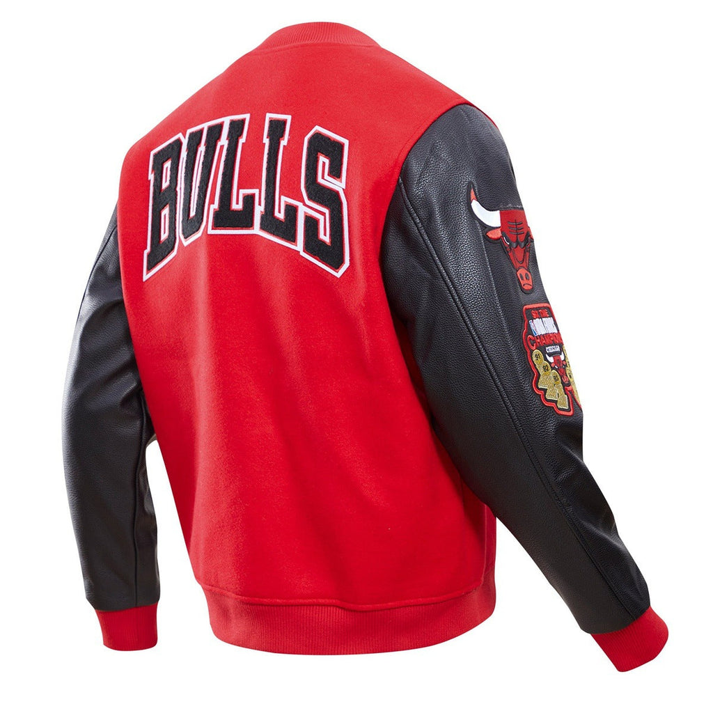 NBA CHICAGO BULLS CLASSIC WOOL MEN'S VARSITY JACKET (RED/BLACK)