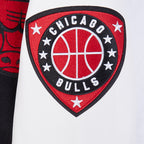 NBA CHICAGO BULLS LETTERMAN BLOUSON COLLÉGIAL POUR HOMME (NOIR/BLANC)