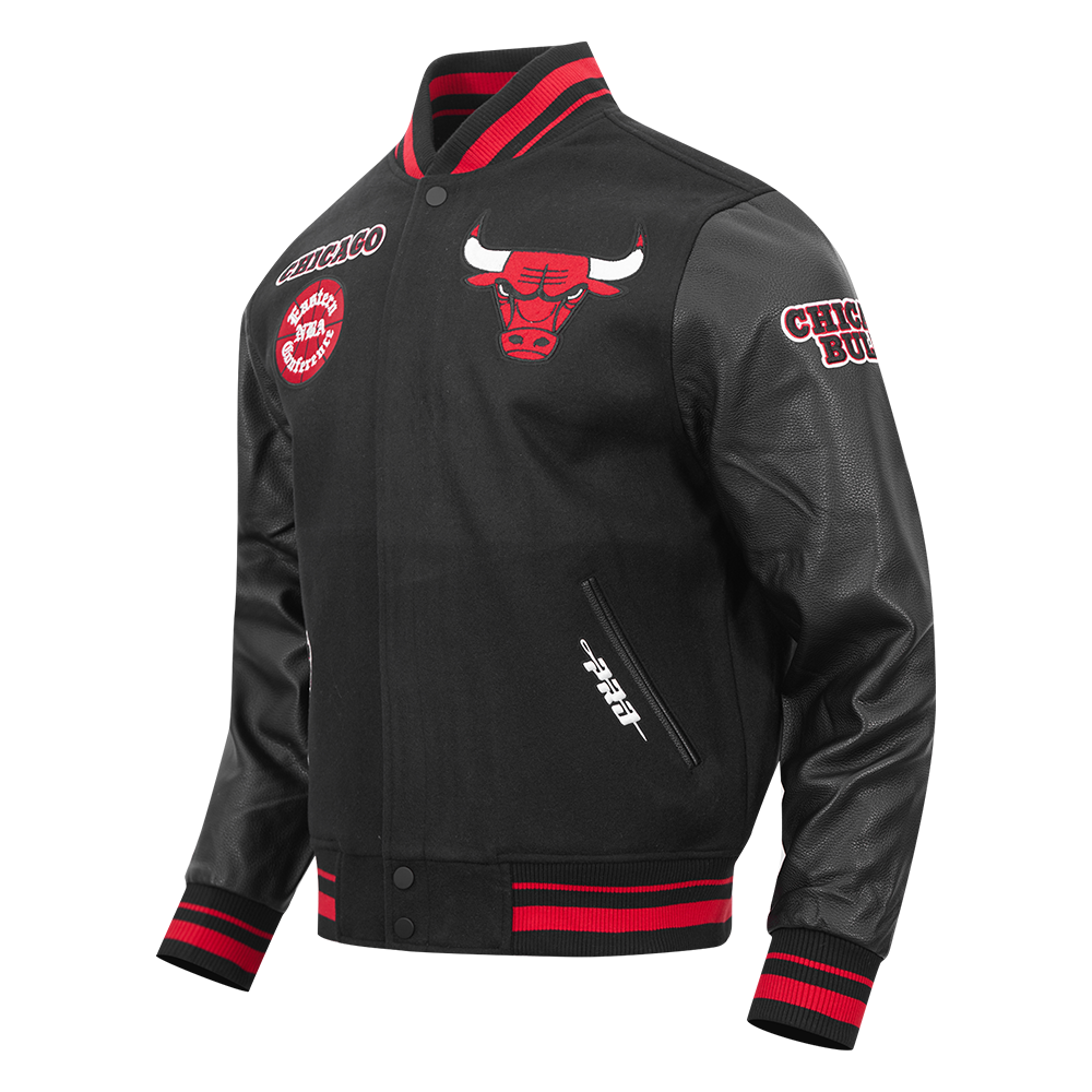 NBA CHICAGO BULLS RETRO CLASSICS MEN'S COAT (BLACK/RED/BLACK)
