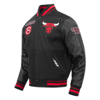 NBA CHICAGO BULLS RETRO CLASSICS MEN'S COAT (BLACK/RED/BLACK)