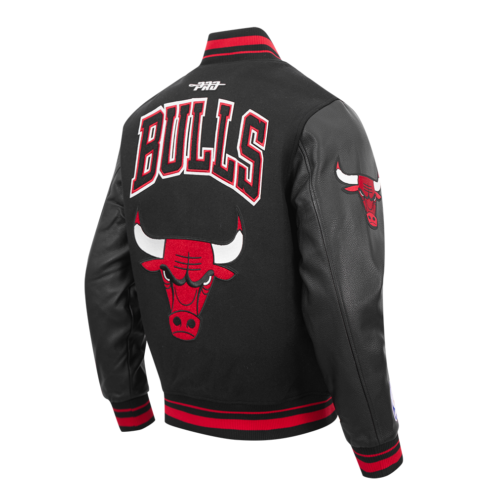 NBA CHICAGO BULLS RETRO CLASSICS MEN'S COAT (BLACK/RED/BLACK)
