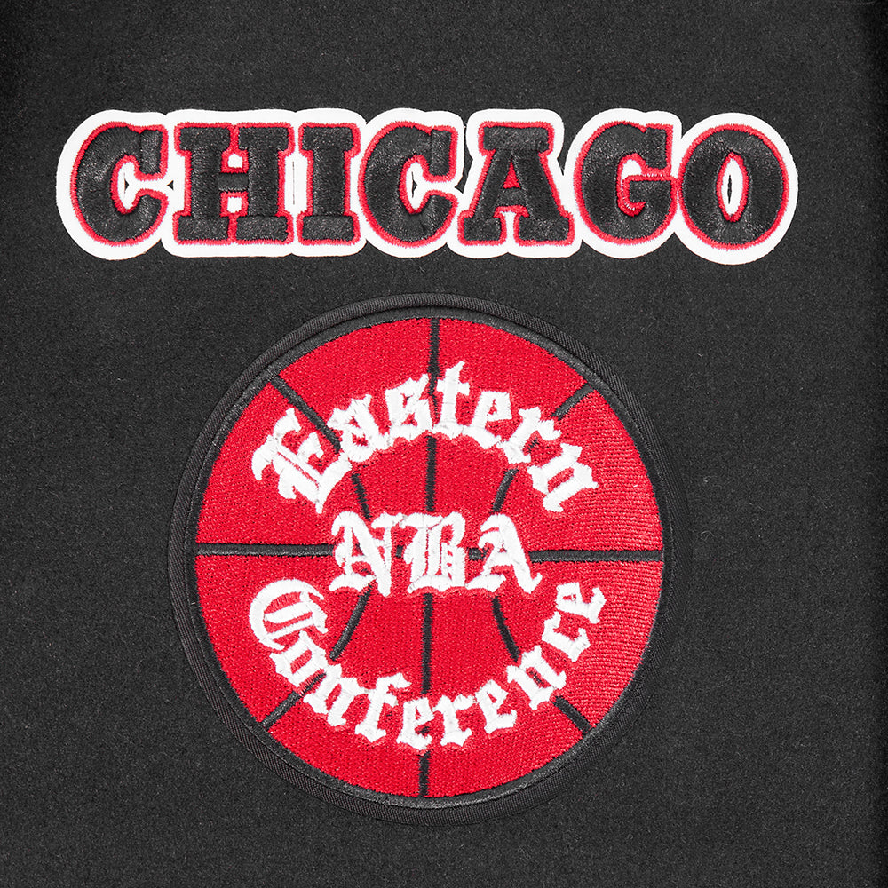 NBA CHICAGO BULLS RETRO CLASSICS MEN'S COAT (BLACK/RED/BLACK)