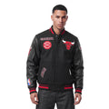 NBA CHICAGO BULLS RETRO CLASSICS MEN'S COAT (BLACK/RED/BLACK)