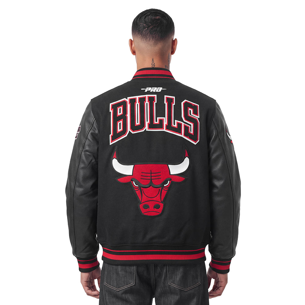 NBA CHICAGO BULLS RETRO CLASSICS MEN'S COAT (BLACK/RED/BLACK)