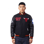 NBA CHICAGO BULLS ON TOP MEN'S COAT (BLACK/RED/BLACK)