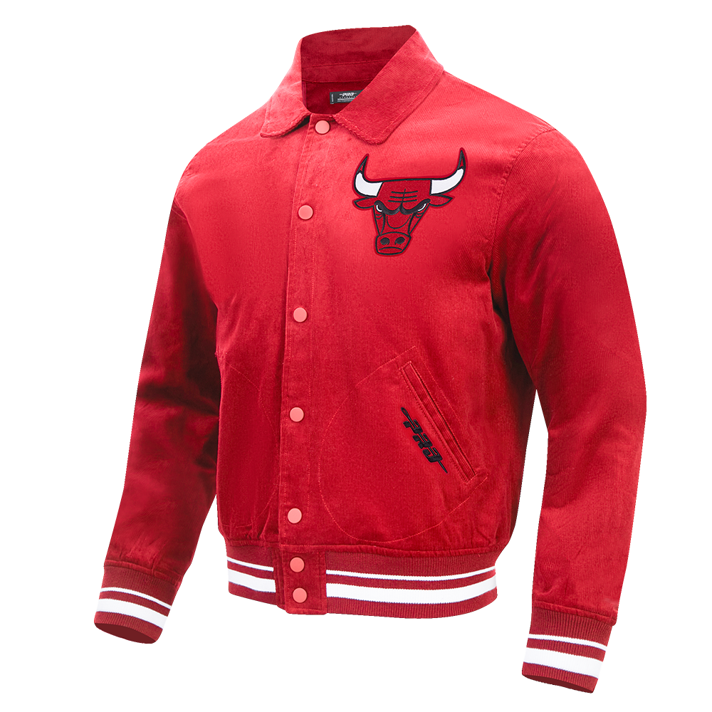 NBA CHICAGO BULLS CLASSIC CORDUROY MANTEAU POUR HOMME (ROUGE)