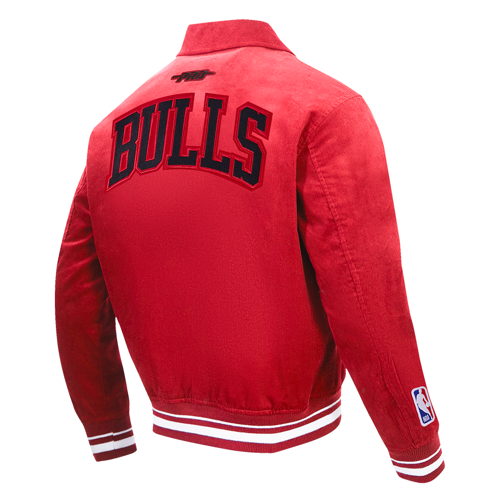 NBA CHICAGO BULLS CLASSIC CORDUROY MANTEAU POUR HOMME (ROUGE)