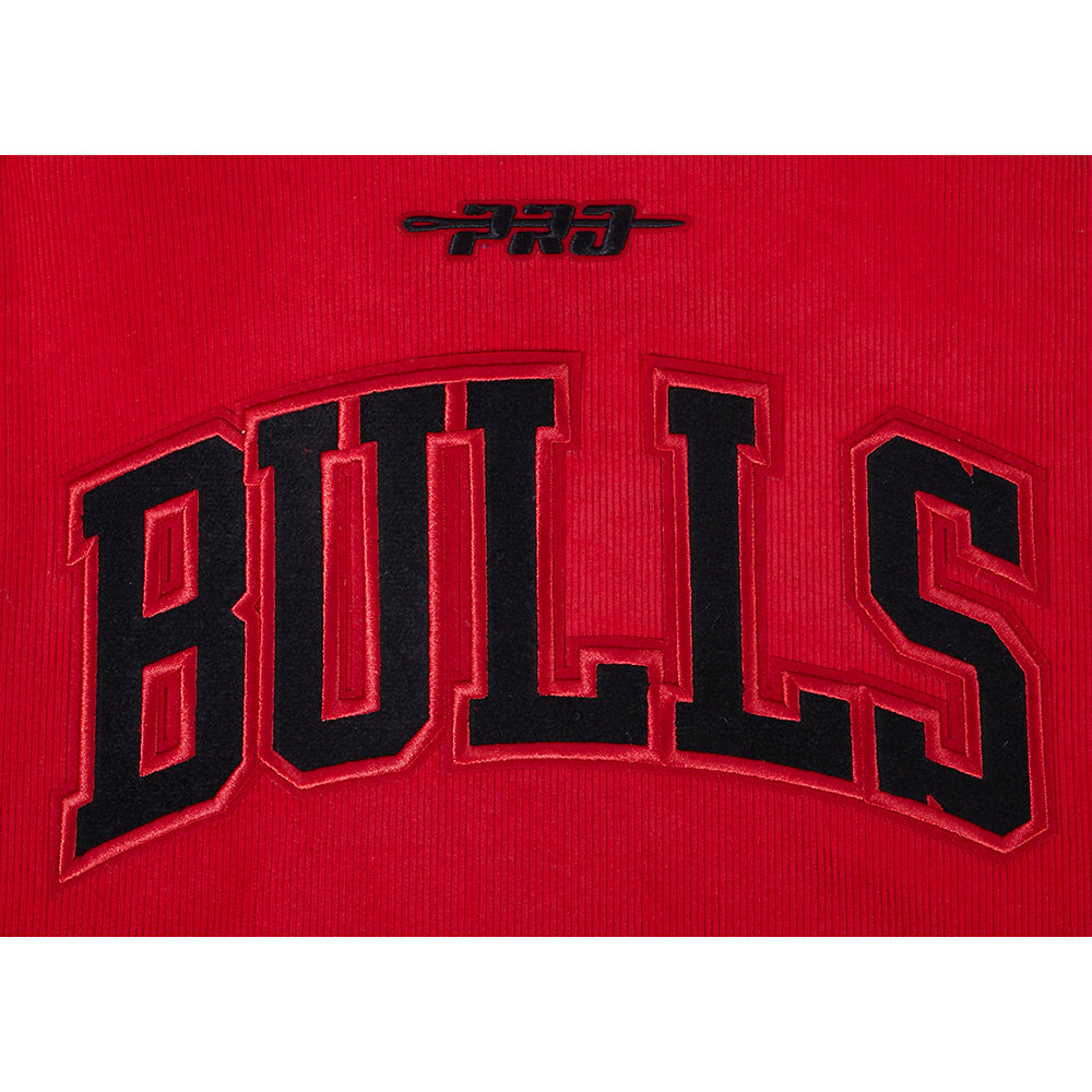 NBA CHICAGO BULLS CLASSIC CORDUROY MANTEAU POUR HOMME (ROUGE)
