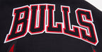 NBA CHICAGO BULLS RETRO CLASSIC MEN'S RIB WOOL VARSITY JACKET (BLACK/RED/BLACK)