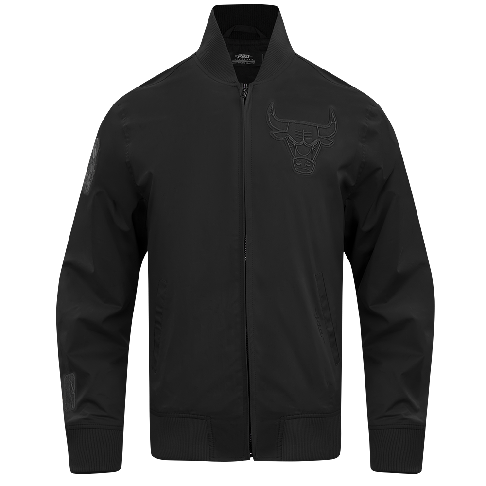 NBA CHICAGO BULLS NEUTRAL MEN'S  TWILL JACKET (BLACK)