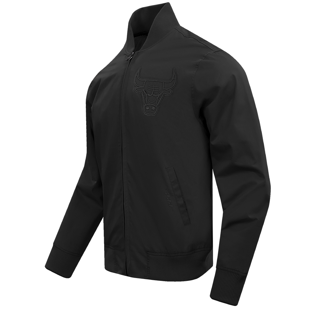 NBA CHICAGO BULLS NEUTRAL MEN'S  TWILL JACKET (BLACK)