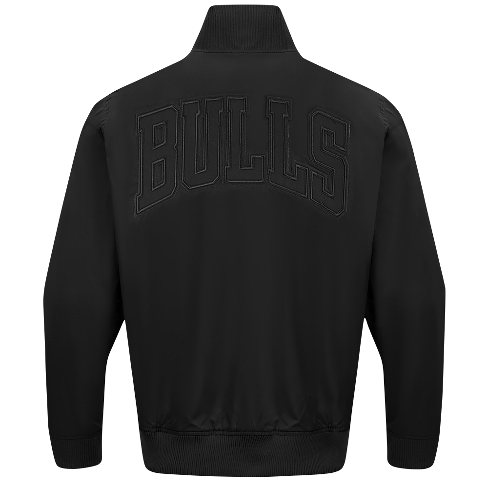 NBA CHICAGO BULLS NEUTRAL MEN'S  TWILL JACKET (BLACK)