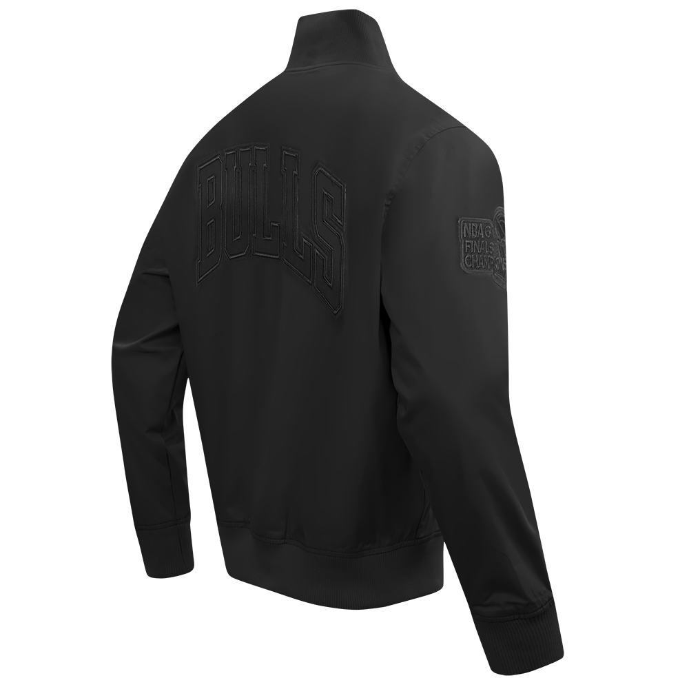 NBA CHICAGO BULLS NEUTRAL MEN'S  TWILL JACKET (BLACK)