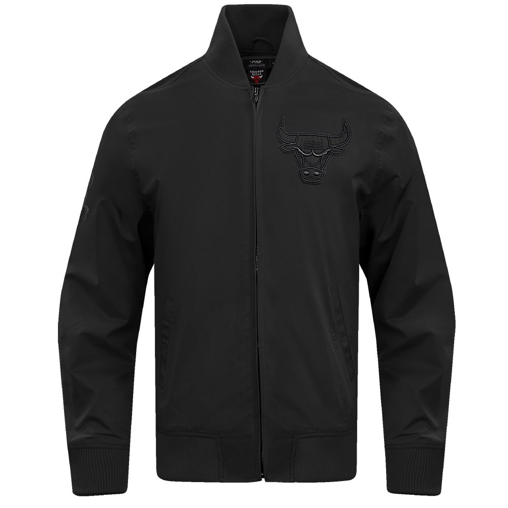 NBA CHICAGO BULLS NEUTRAL MEN'S  TWILL JACKET (BLACK)