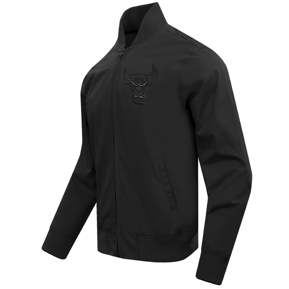 NBA CHICAGO BULLS NEUTRAL MEN'S  TWILL JACKET (BLACK)