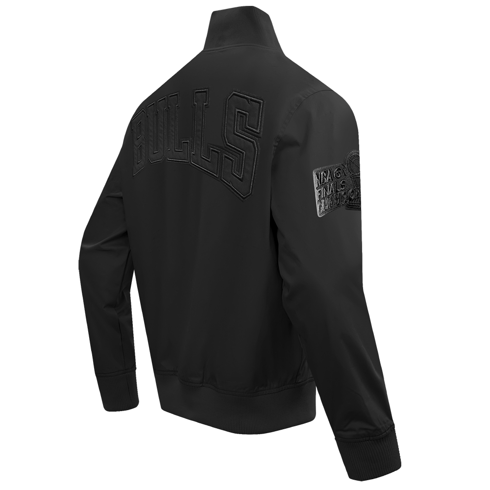 NBA CHICAGO BULLS NEUTRAL MEN'S  TWILL JACKET (BLACK)