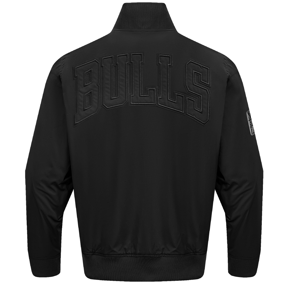 NBA CHICAGO BULLS NEUTRAL MEN'S  TWILL JACKET (BLACK)