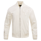 NBA CHICAGO BULLS NEUTRAL MEN'S  TWILL JACKET (EGGSHELL)