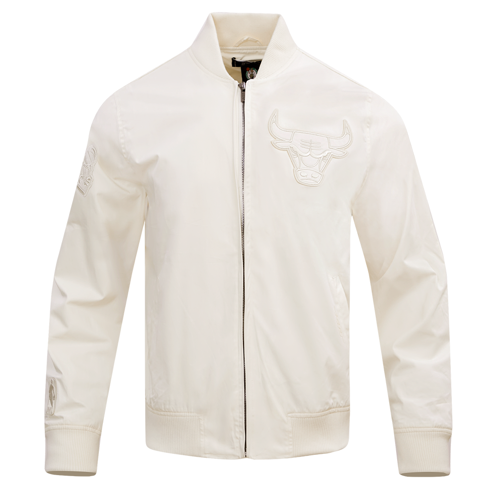 NBA CHICAGO BULLS NEUTRAL MEN'S  TWILL JACKET (EGGSHELL)