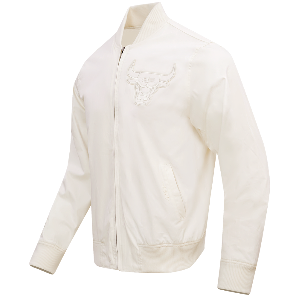 NBA CHICAGO BULLS NEUTRAL MEN'S  TWILL JACKET (EGGSHELL)