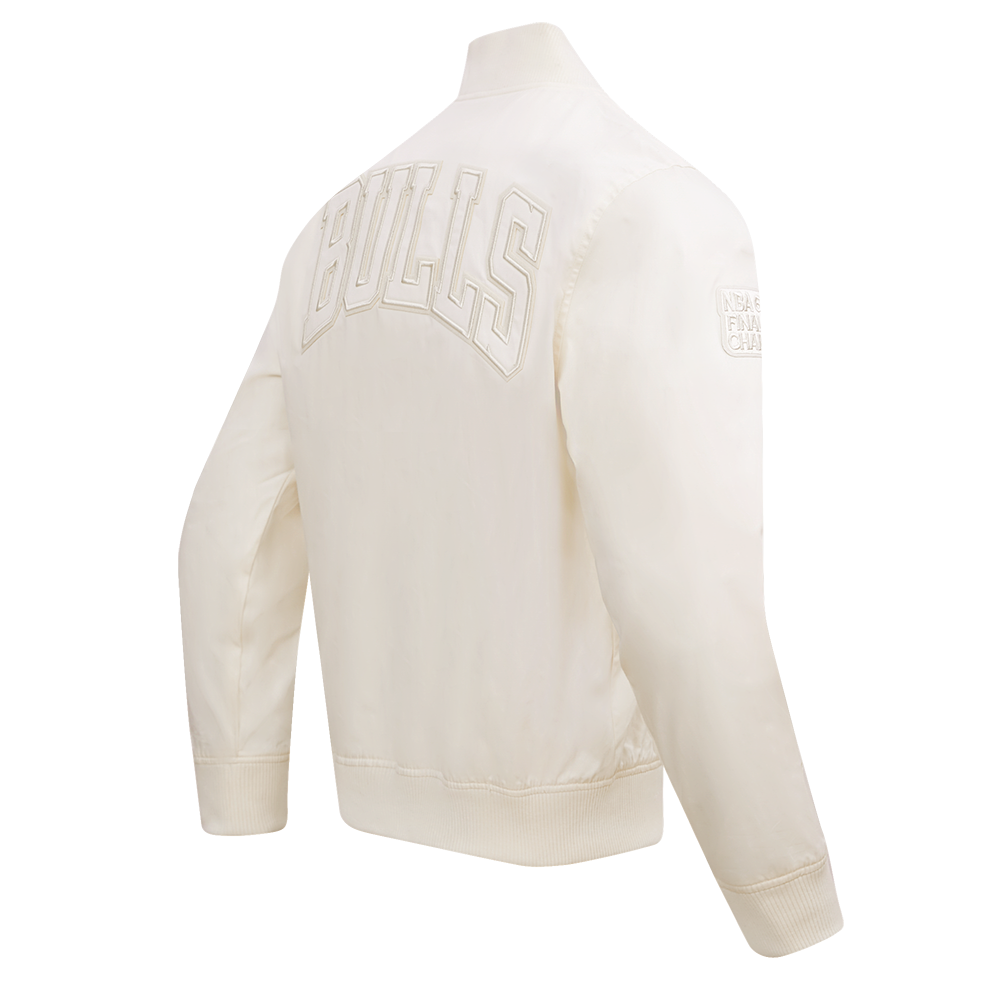 NBA CHICAGO BULLS NEUTRAL MEN'S  TWILL JACKET (EGGSHELL)