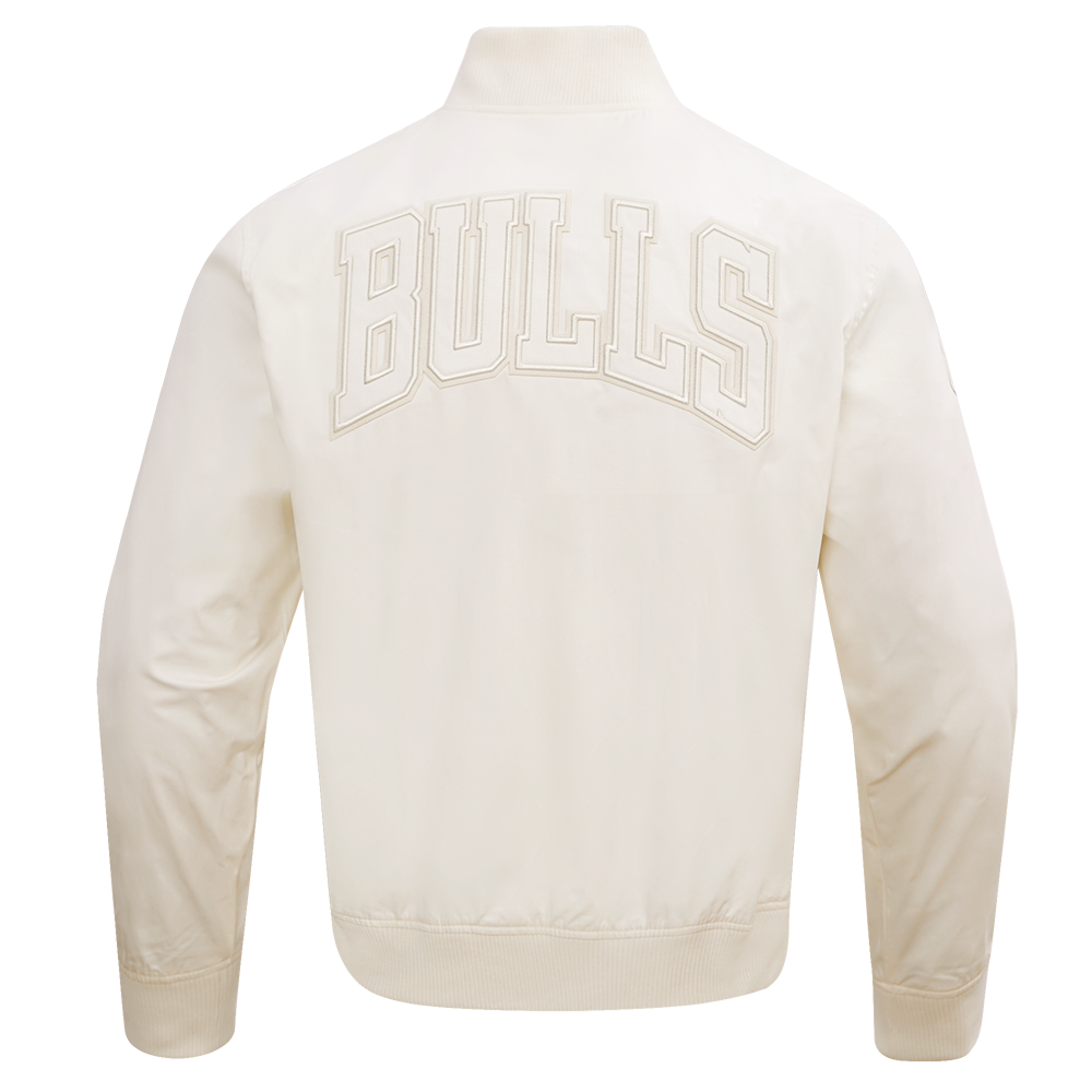 NBA CHICAGO BULLS NEUTRAL MEN'S  TWILL JACKET (EGGSHELL)