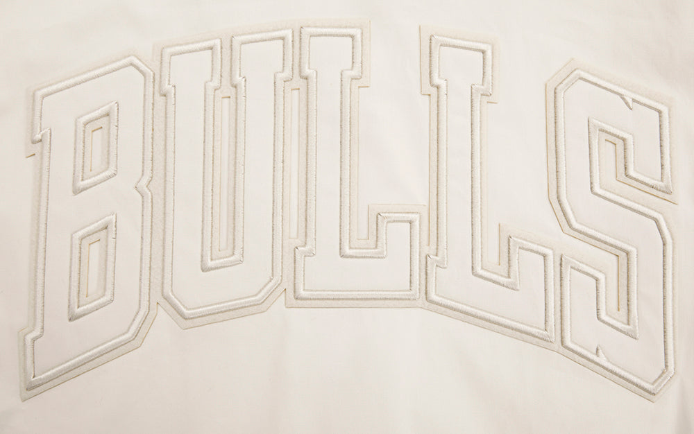 NBA CHICAGO BULLS NEUTRAL MEN'S  TWILL JACKET (EGGSHELL)