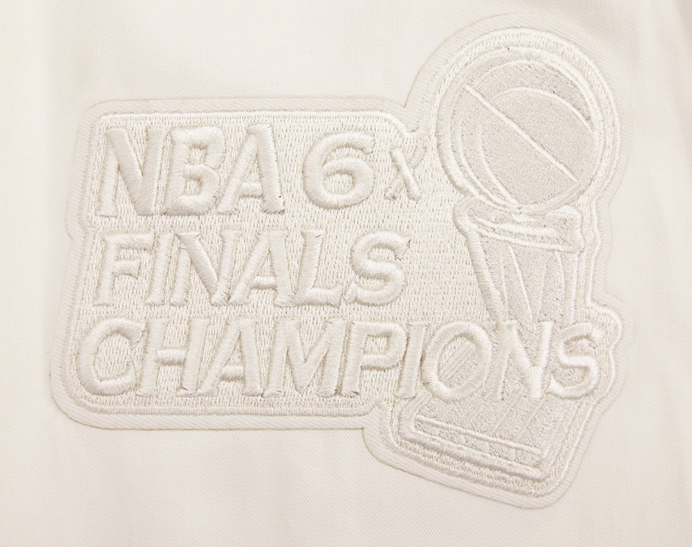 NBA CHICAGO BULLS NEUTRAL MEN'S  TWILL JACKET (EGGSHELL)