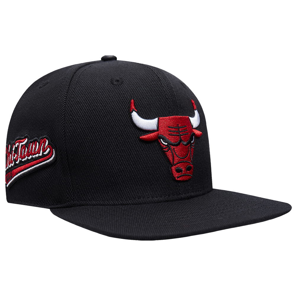 NBA CHICAGO BULLS SCRIPT TAIL WOOL SNAPBACK (BLACK)