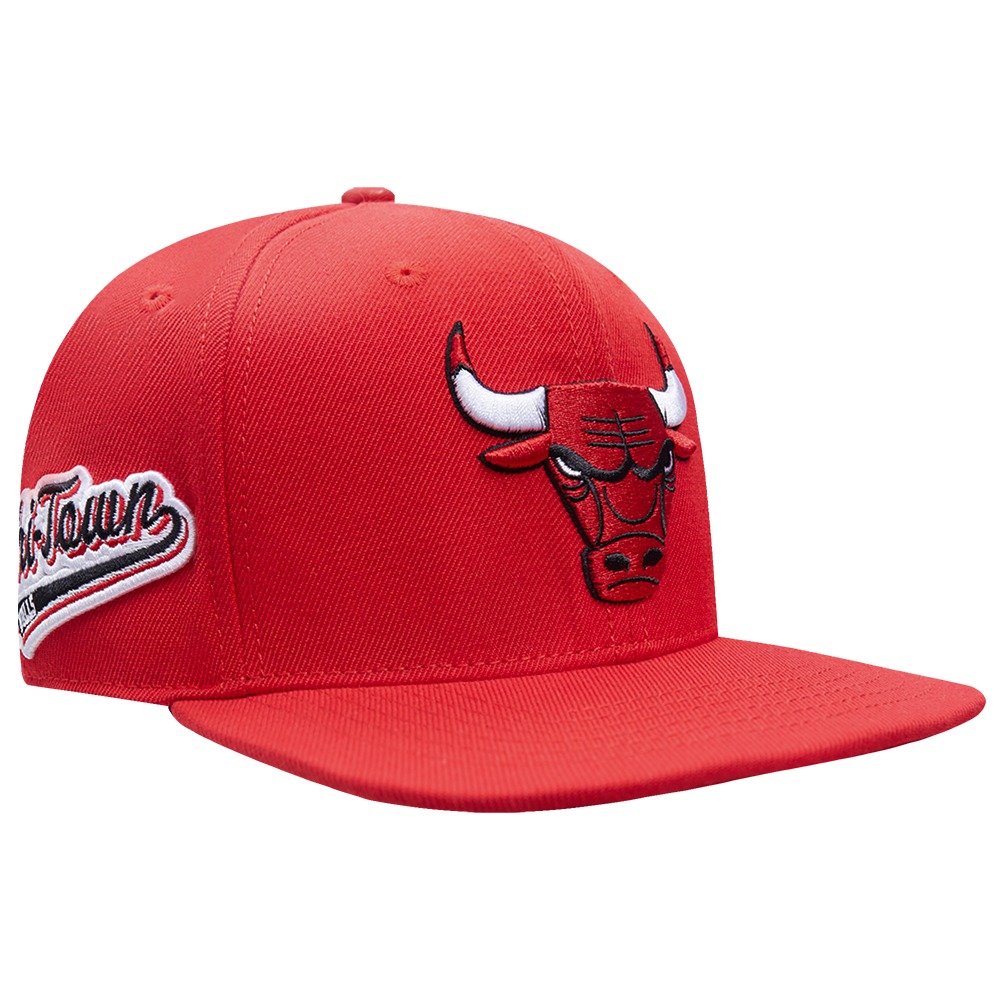 NBA CHICAGO BULLS SCRIPT TAIL WOOL SNAPBACK (RED)