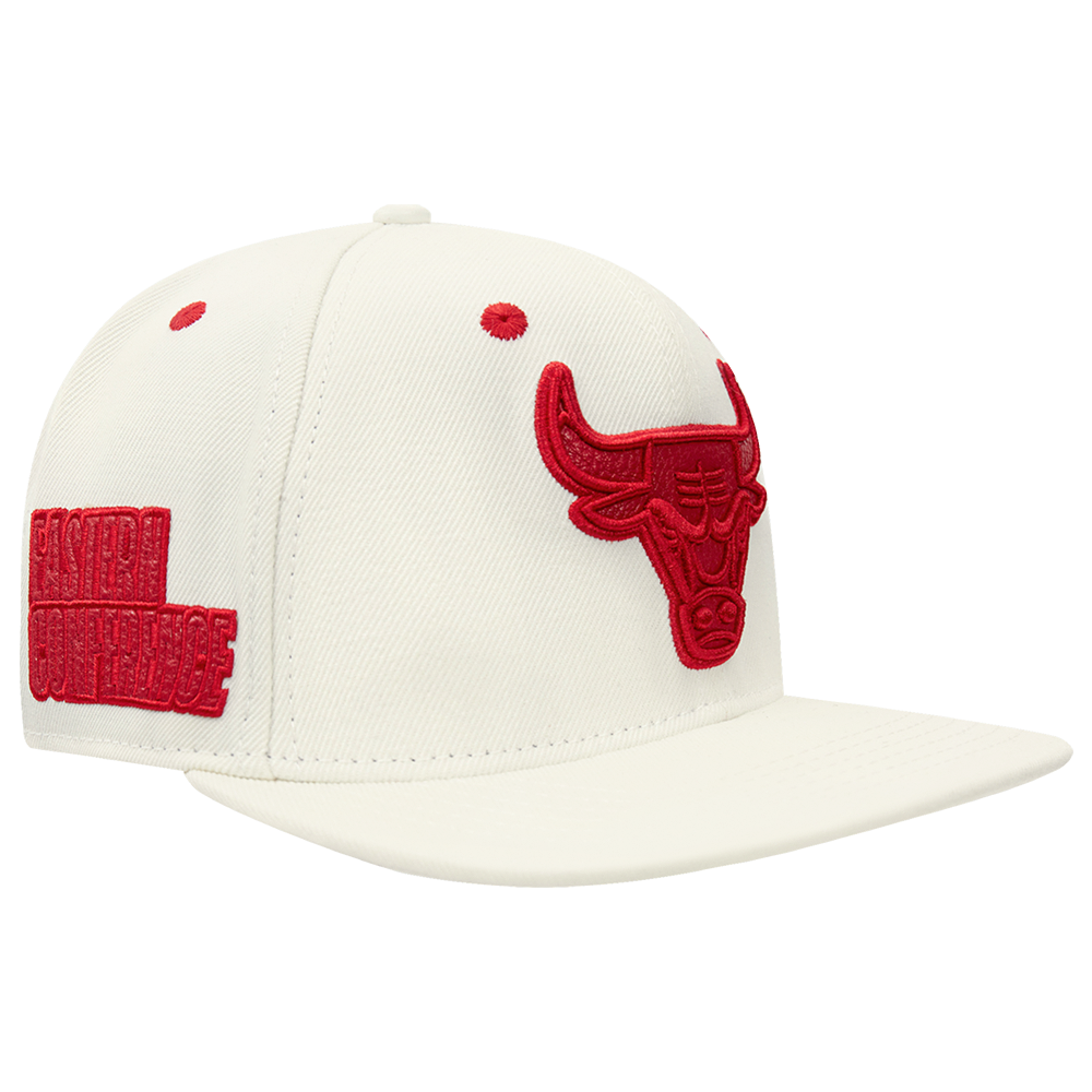NBA CHICAGO BULLS TRIPLE TONAL WOOL SNAPBACK HAT (EGGSHELL)
