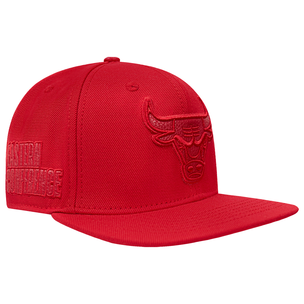 NBA CHICAGO BULLS TRIPLE TONAL WOOL SNAPBACK HAT (RED)