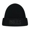 NBA CHICAGO BULLS WASHED CRYSTALLINE UNLINED PRO BEANIE FUR POM (BLACK)