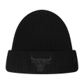 NBA CHICAGO BULLS WASHED VANGUARD UNLINED PRO BEANIE CUFFED (BLACK)