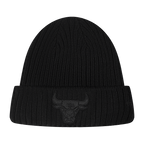 NBA CHICAGO BULLS WASHED VANGUARD UNLINED PRO BEANIE CUFFED (BLACK)