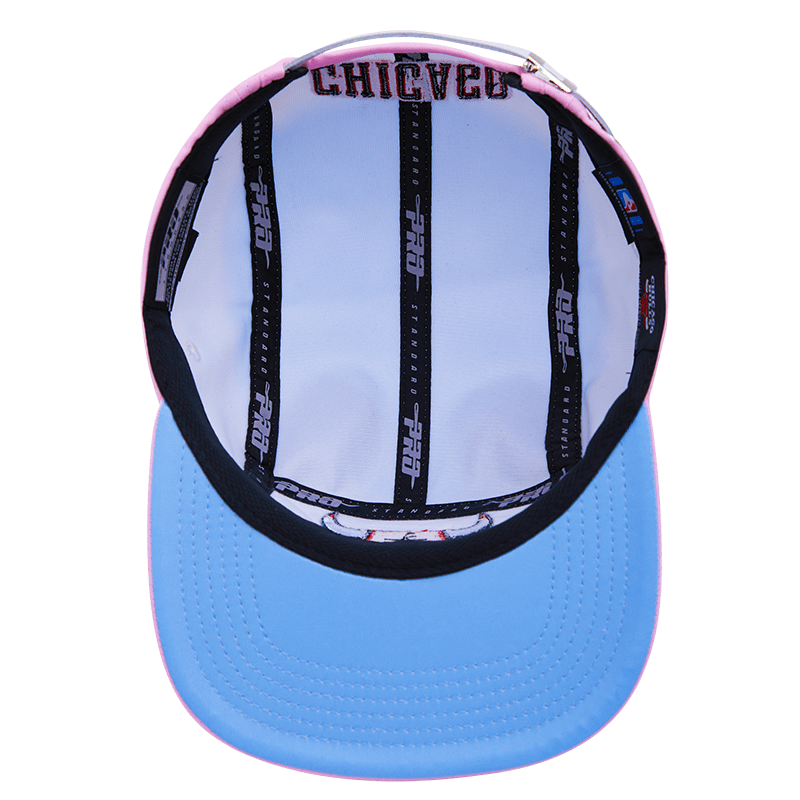 NBA CHICAGO BULLS LOGO UNISEX 5 PANEL HAT (BLUE/WHITE/PINK)