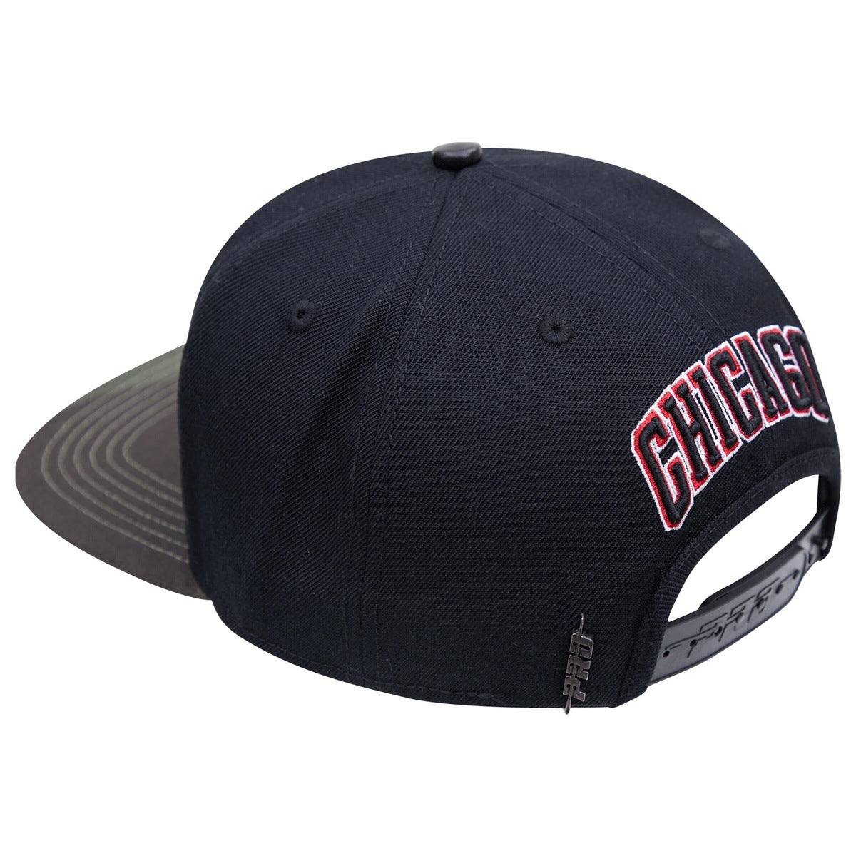 NBA CHICAGO BULLS LOGO UNISEX SNAPBACK HAT CAMO (BLACK/CAMO)