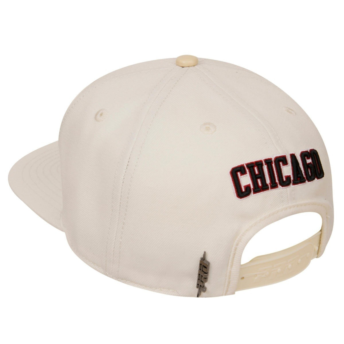 NBA CHICAGO BULLS RETRO CLASSIC UNISEX WORDMARK LOGO WOOL SNAPBACK HAT (EGGSHELL)