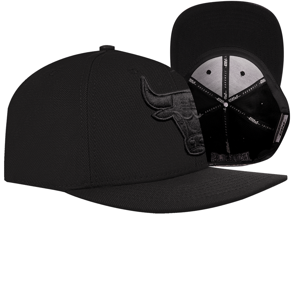 NBA CHICAGO BULLS NEUTRAL WOOL UNISEX SNAPBACK HAT (BLACK)
