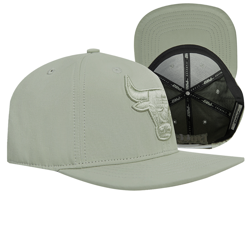 NBA CHICAGO BULLS NEUTRAL WOOL UNISEX SNAPBACK HAT (MOSS)