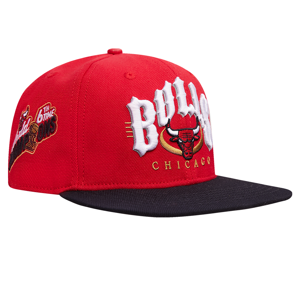 NBA CHICAGO BULLS CLUB ARCH WOOL SNAPBACK HAT (RED/BLACK)
